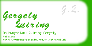 gergely quiring business card